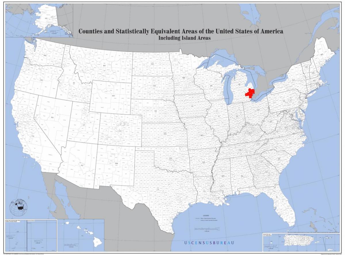 Detroit vendndodhjen në hartë