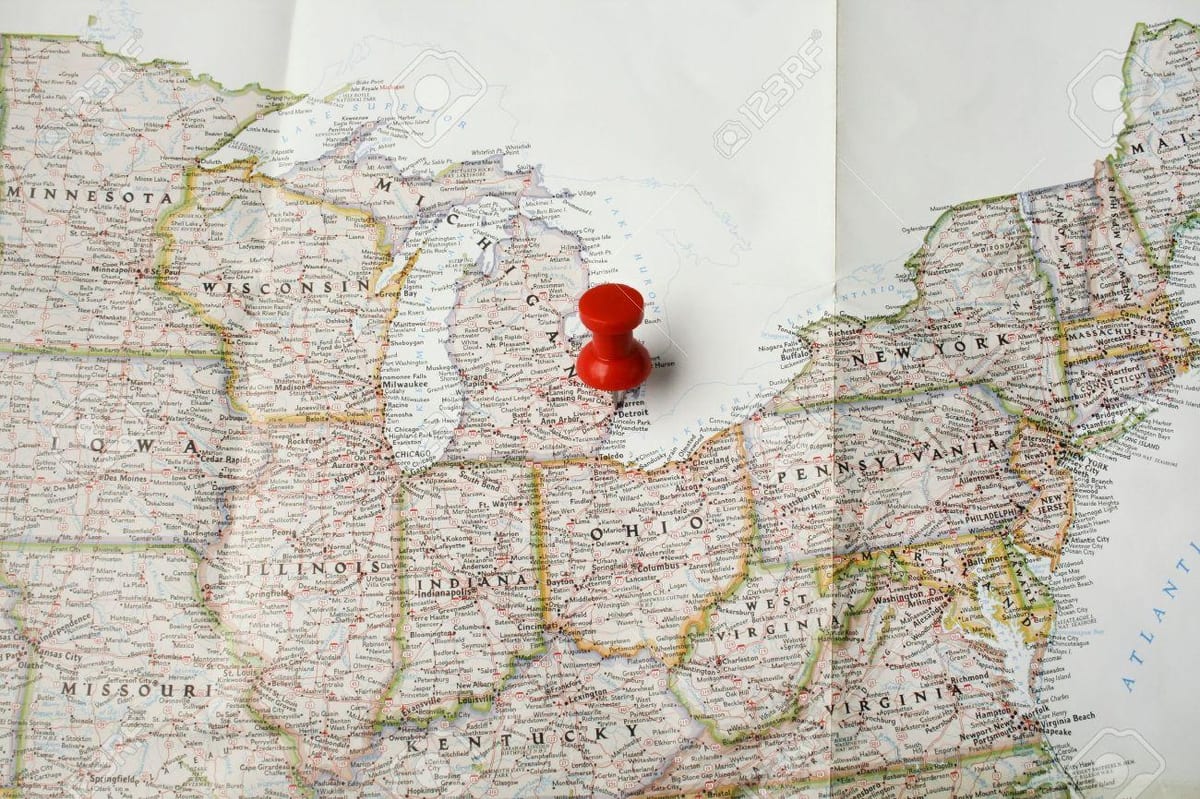 Detroit në hartë