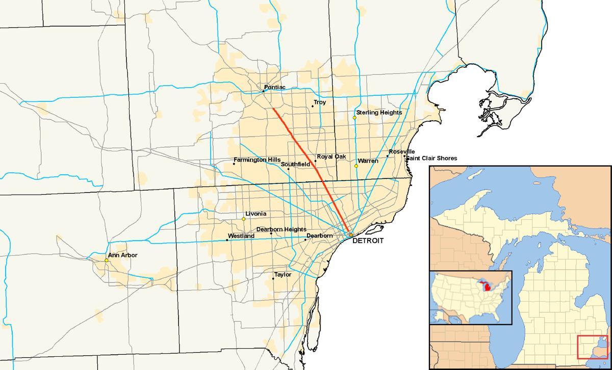 Detroit komunat map