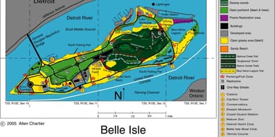 Harta e Belle Isle Detroit