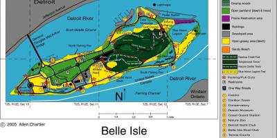 Harta e Belle Isle Detroit