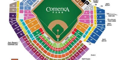 Harta comerica park