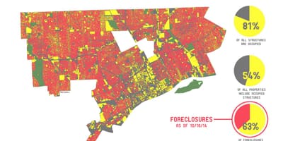 Detroit popullsisë map