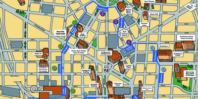 Detroit hartën turistike