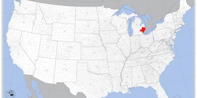 Detroit vendndodhjen në hartë